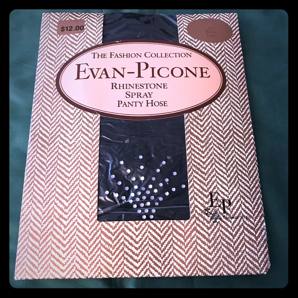 Evan Picone Rhinestone Spray Panty Hose